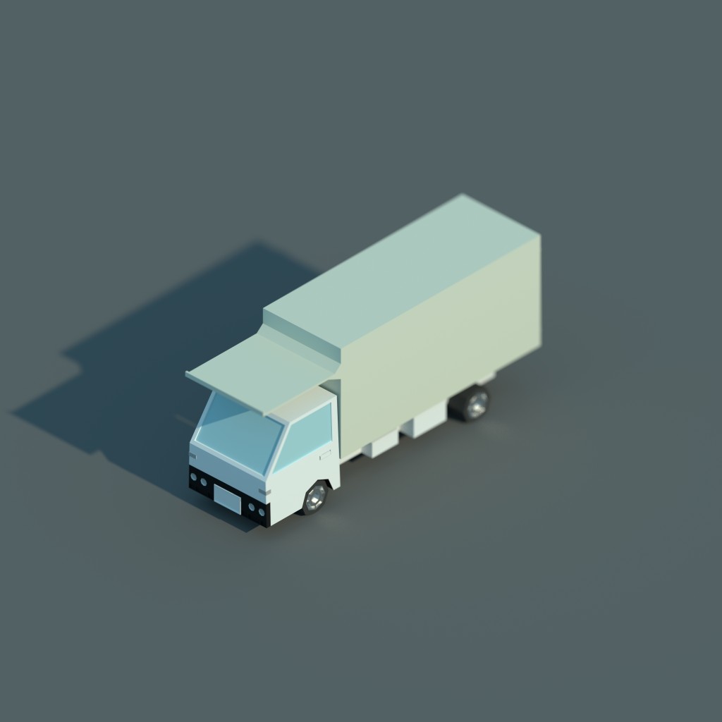 Low Poly Isometric Truck preview image 1